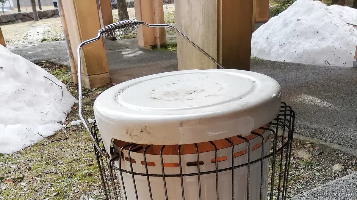Aquecedor a querosene cilíndrico de pavio, sem eletricidade