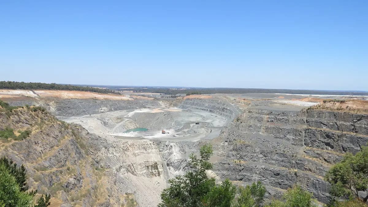Vista del rajo abierto de la mina de litio Greenbushes, en Australia Occidental, en enero de 2026
