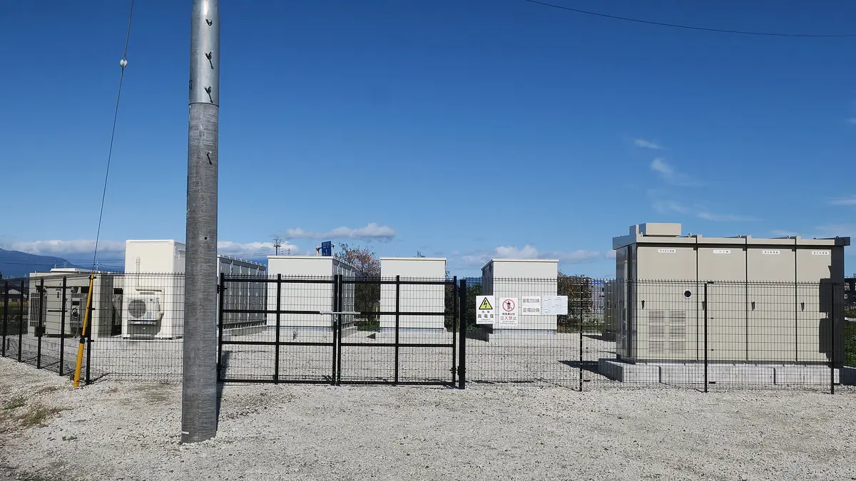 Contenedores de baterías de una estación de almacenamiento de energía